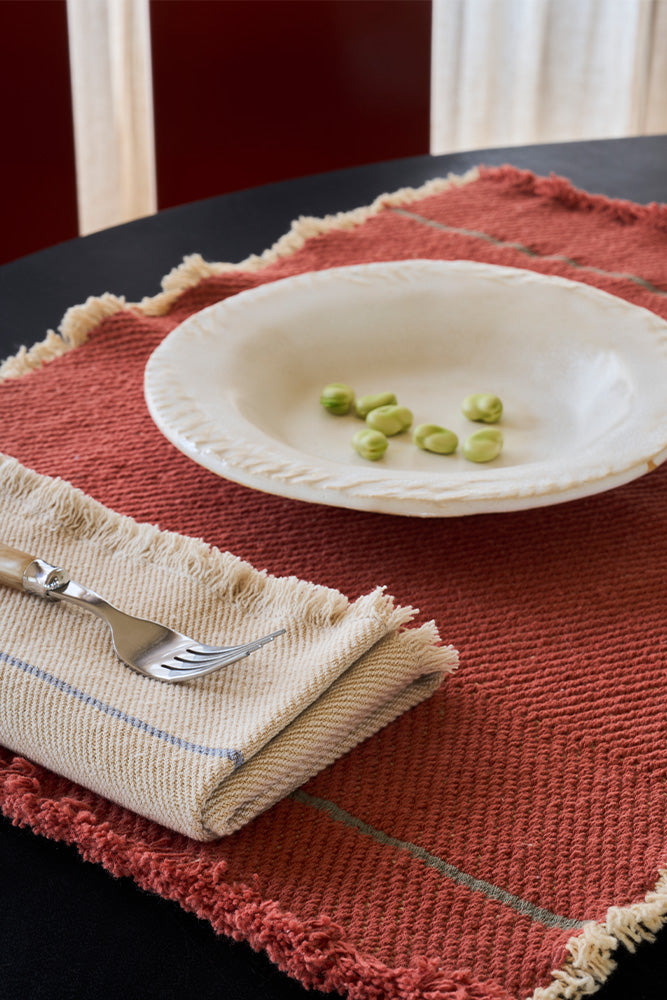 SET OF 4 NAPKINS VERTICAL NATURAL