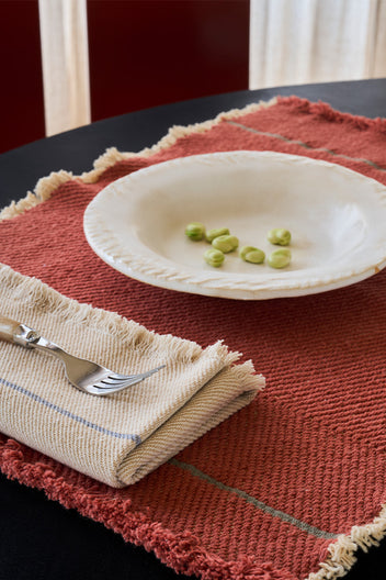 SET OF 4 NAPKINS VERTICAL NATURAL