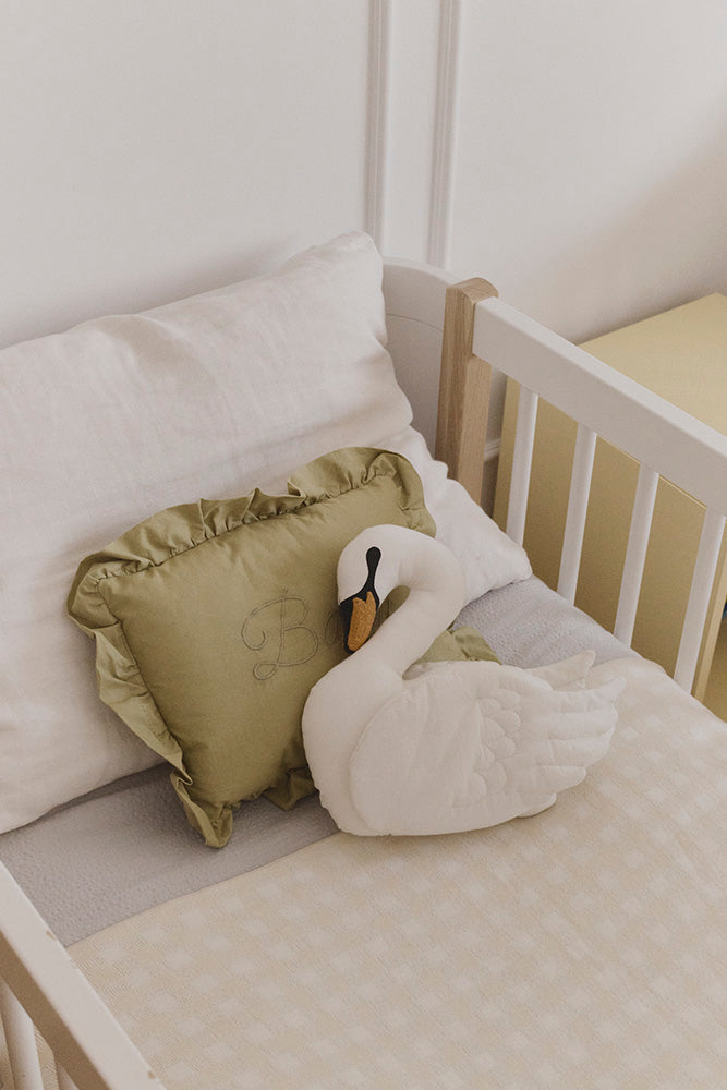 KNITTED BLANKET VICHY IVORY