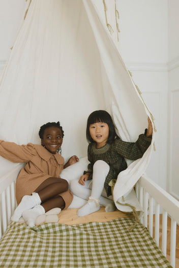 KNITTED BLANKET VICHY MATCHA