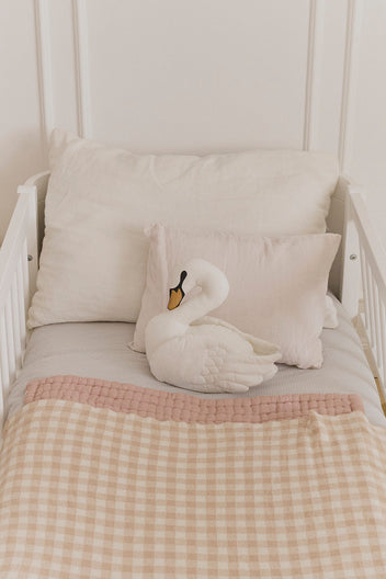 KNITTED BLANKET VICHY ROSE