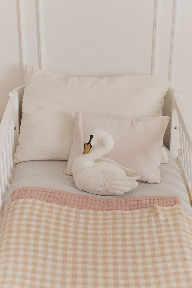 KNITTED BLANKET VICHY ROSE