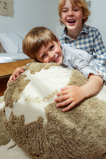 PUFF World Map Rugcycled