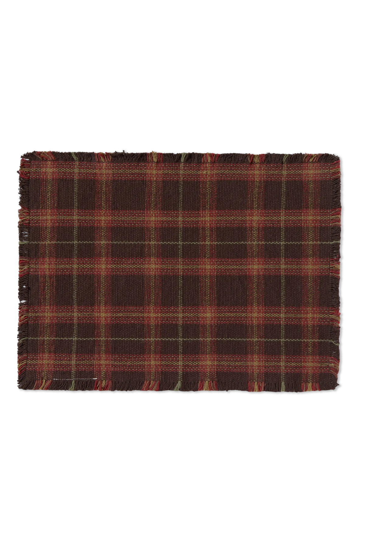 PLACEMAT TARTAN COFFEE BEAN - SET OF 2