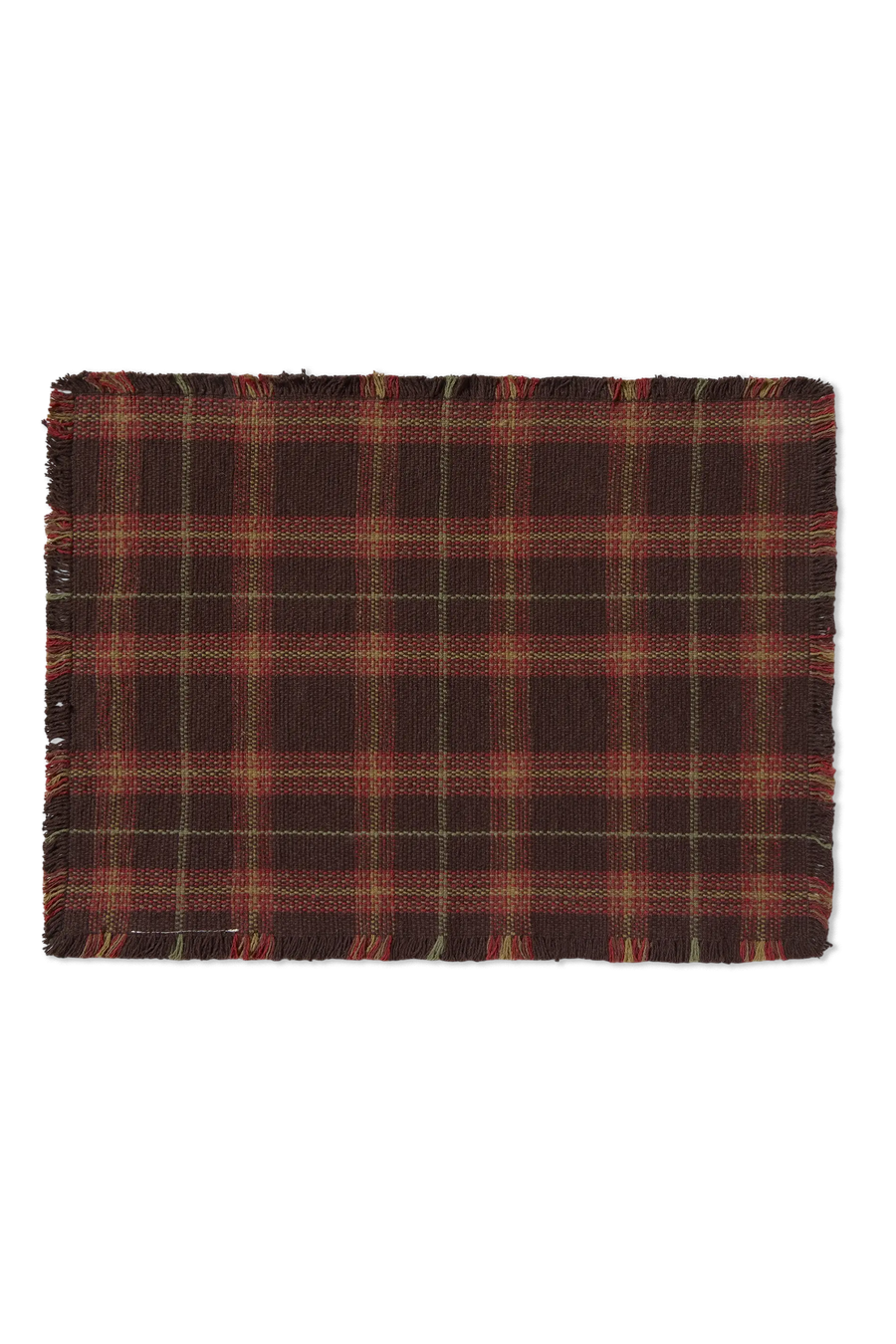 PLACEMAT TARTAN COFFEE BEAN - SET OF 2