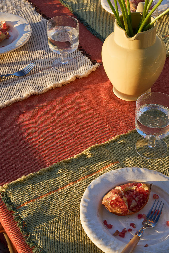 SET OF 2 PLACEMATS VERTICAL MATCHA