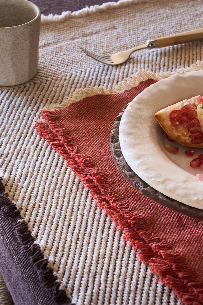 SET OF 2 PLACEMATS VERTICAL NATURAL