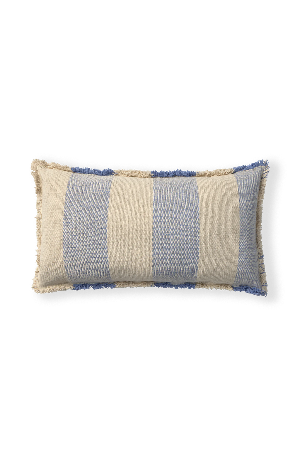 RECTANGULAR CUSHION LINES BLUE