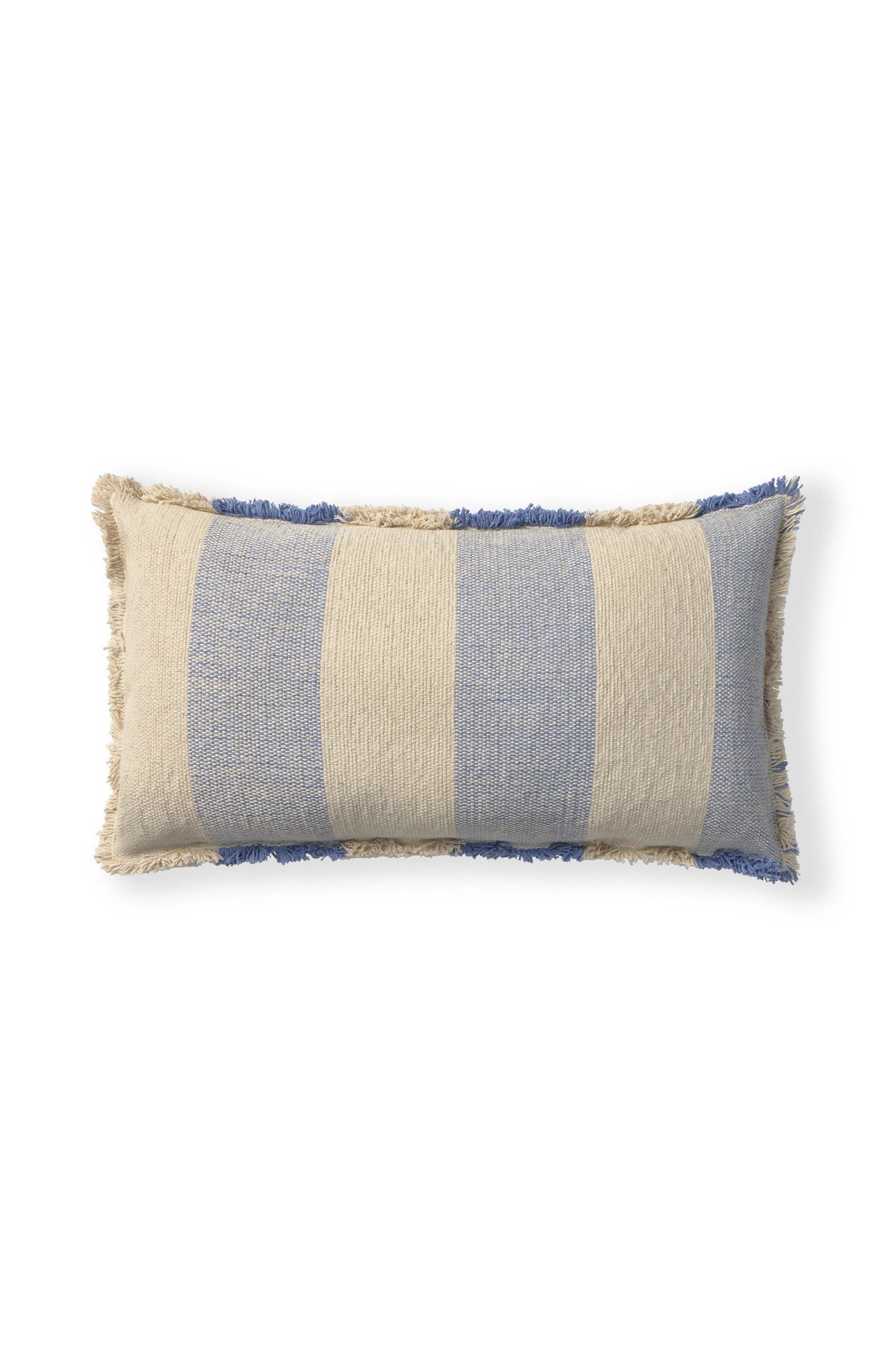 RECTANGULAR CUSHION LINES BLUE