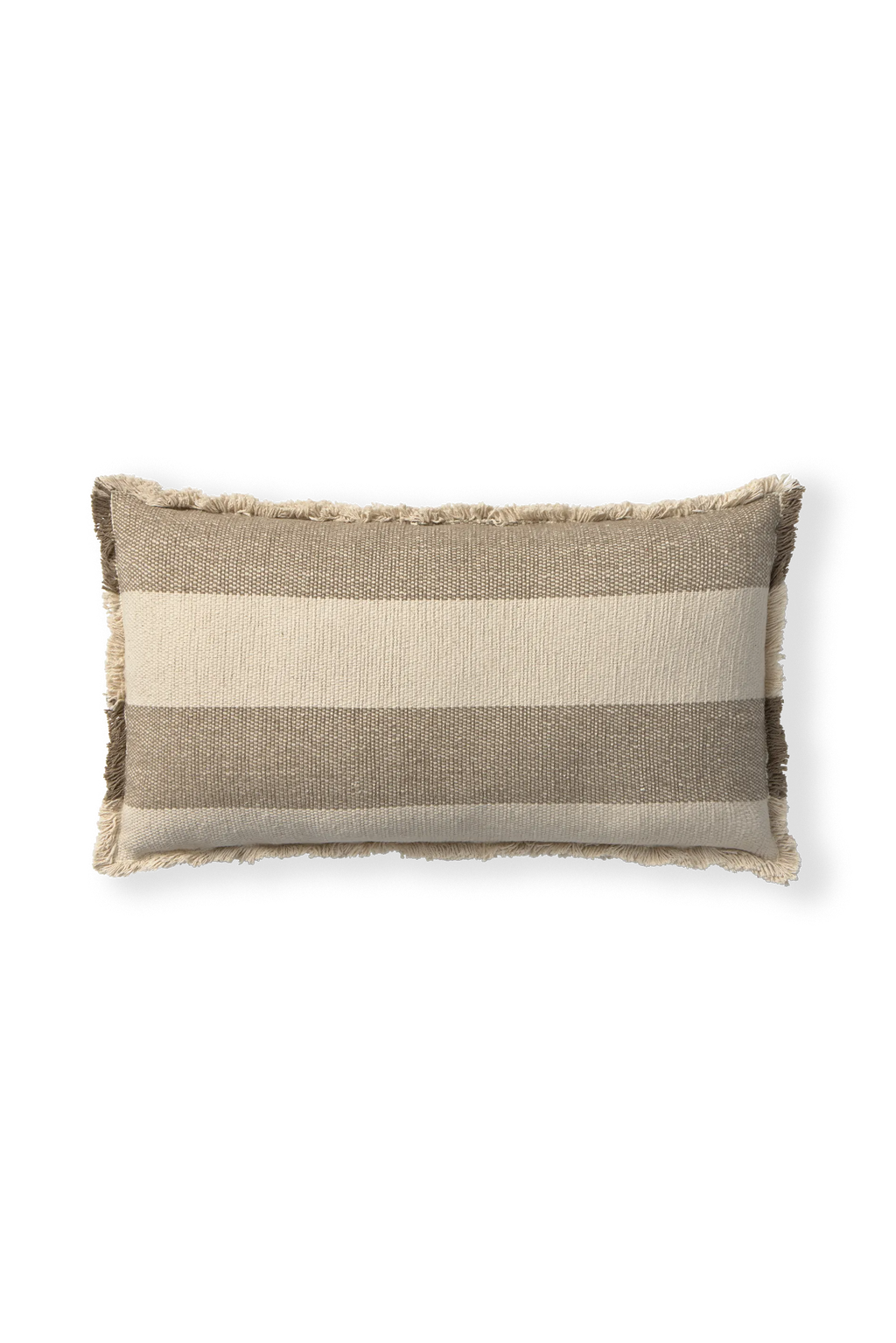 RECTANGULAR CUSHION LINES BROWN