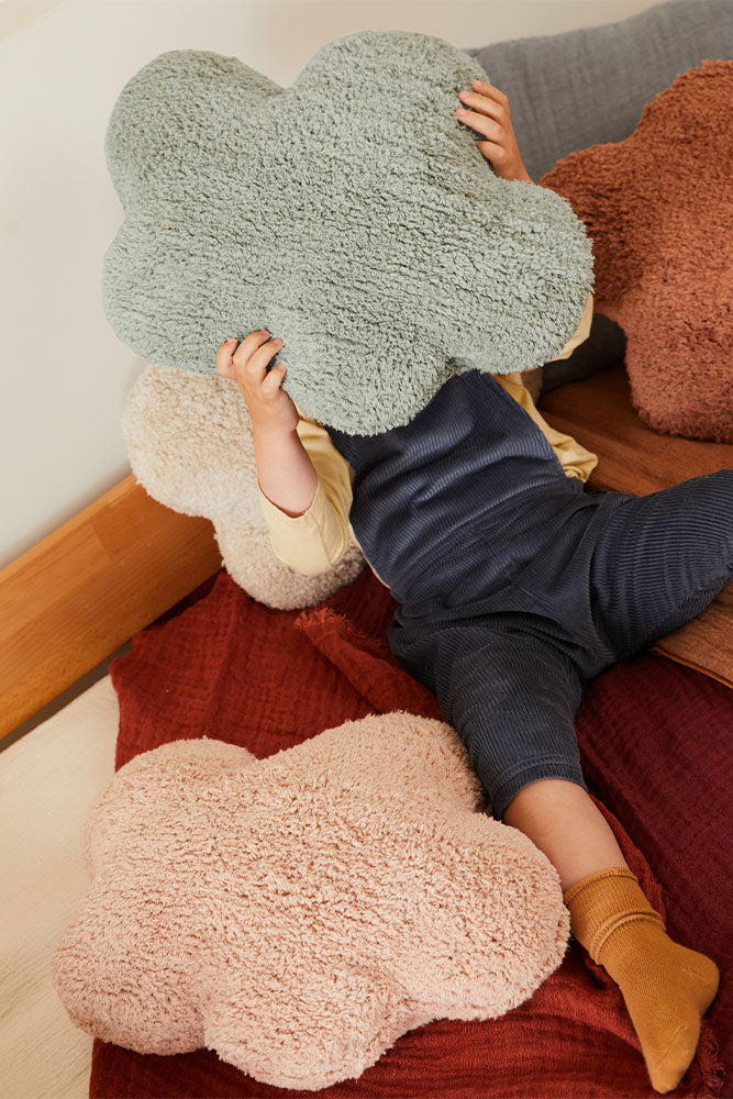 Clouds Blue Sage Floor Cushion - Thumbnail 3