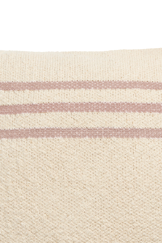 KNITTED CUSHION DUETTO VINTAGE NUDE - NATURAL