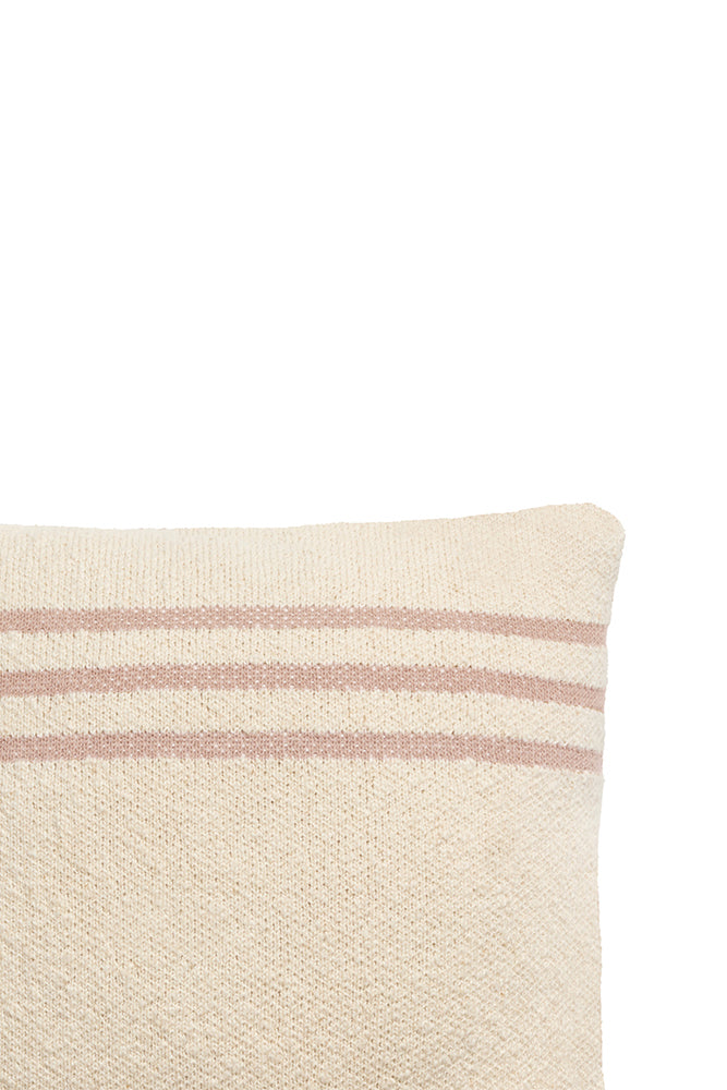 KNITTED CUSHION DUETTO VINTAGE NUDE - NATURAL