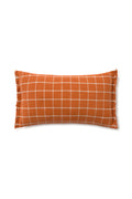 CUSHION GEO BLOCK TERRACOTA