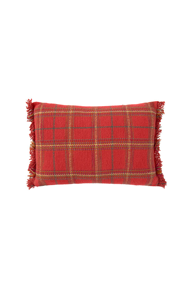 HANDLOOM CUSHION MAPPLE RED