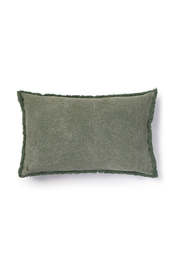 STONEWASHED RECTANGULAR CUSHION DUCK GREEN