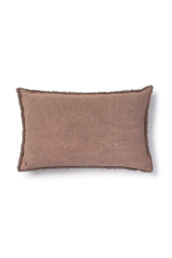 STONEWASHED RECTANGULAR CUSHION SOIL BROWN