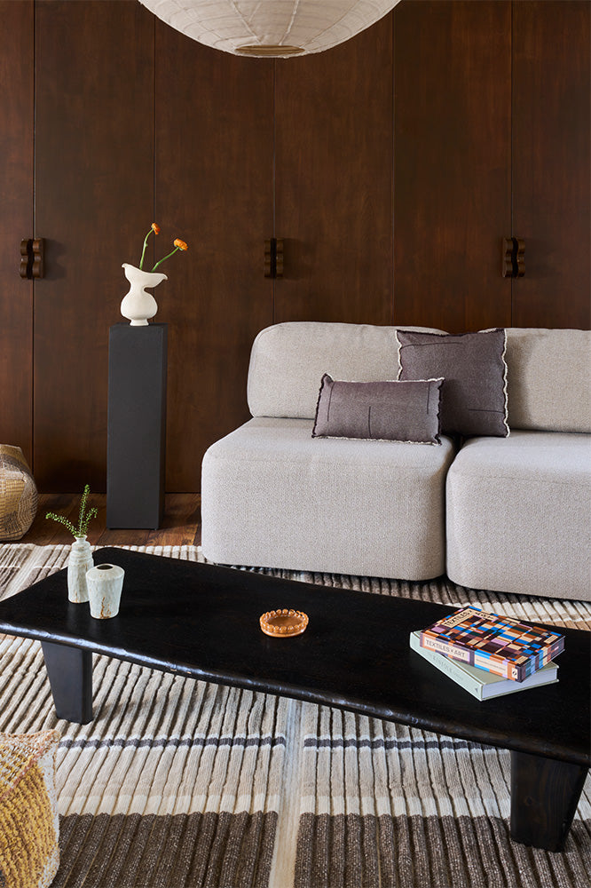 RECTANGULAR CUSHION VERTICAL COFFEBEAN