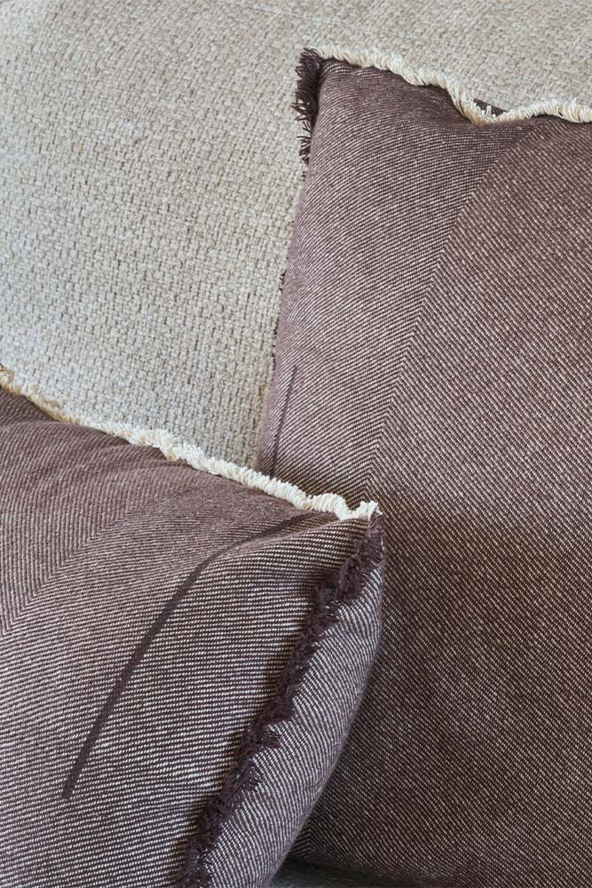 RECTANGULAR CUSHION VERTICAL COFFEBEAN