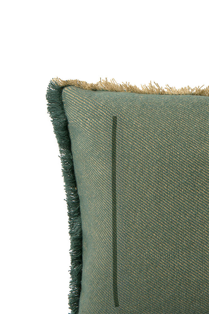 RECTANGULAR CUSHION VERTICAL DUCK GREEN