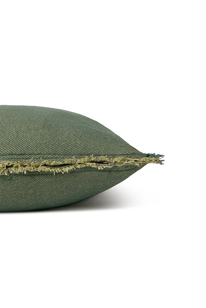 SQUARE CUSHION VERTICAL DUCK GREEN