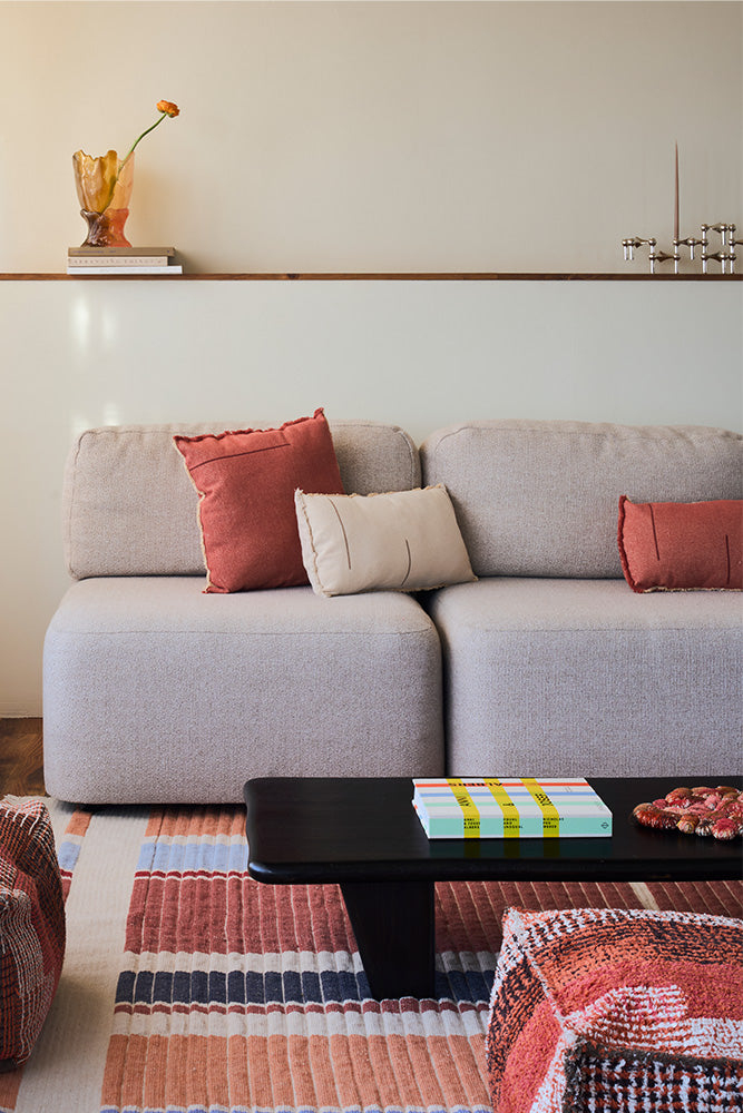 SQUARE CUSHION VERTICAL NEW TERRACOTA