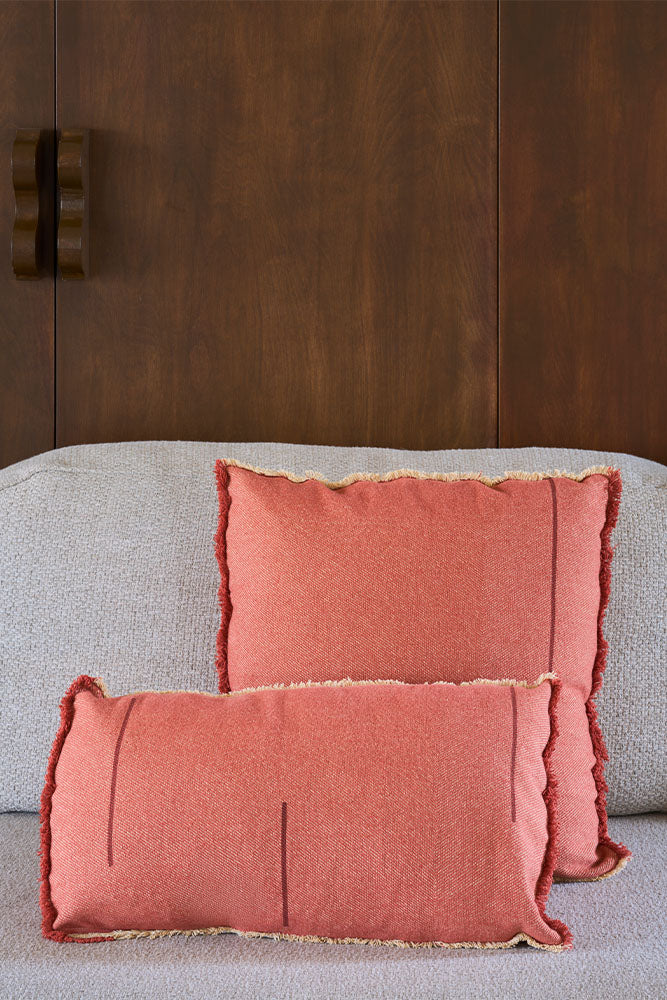 SQUARE CUSHION VERTICAL NEW TERRACOTA