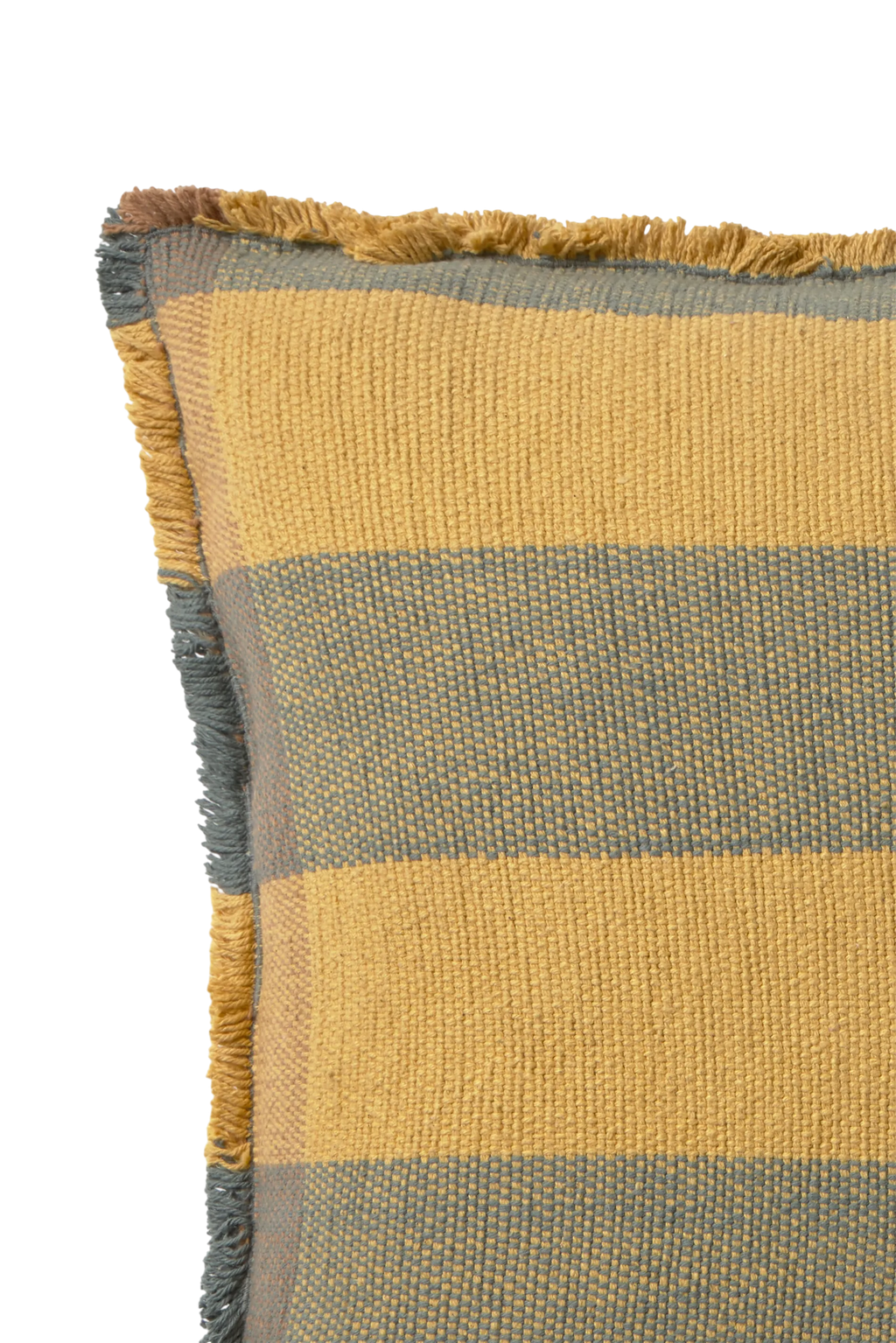 SQUARE CUSHION LINES OCHRE