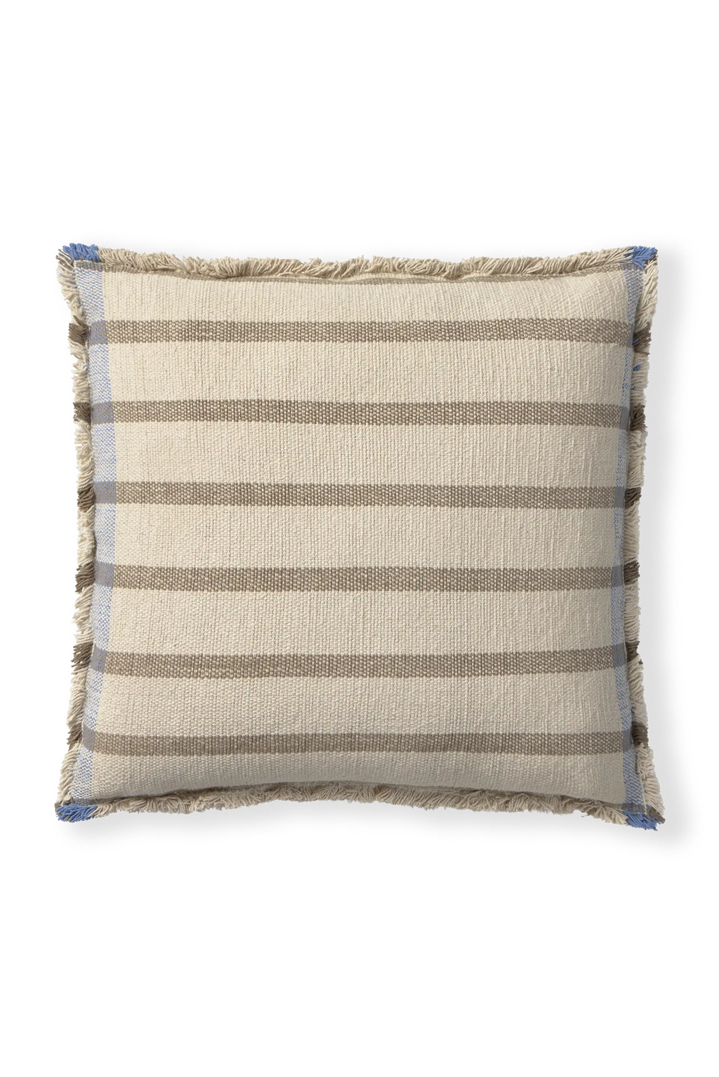 SQUARE CUSHION LINES BROWN