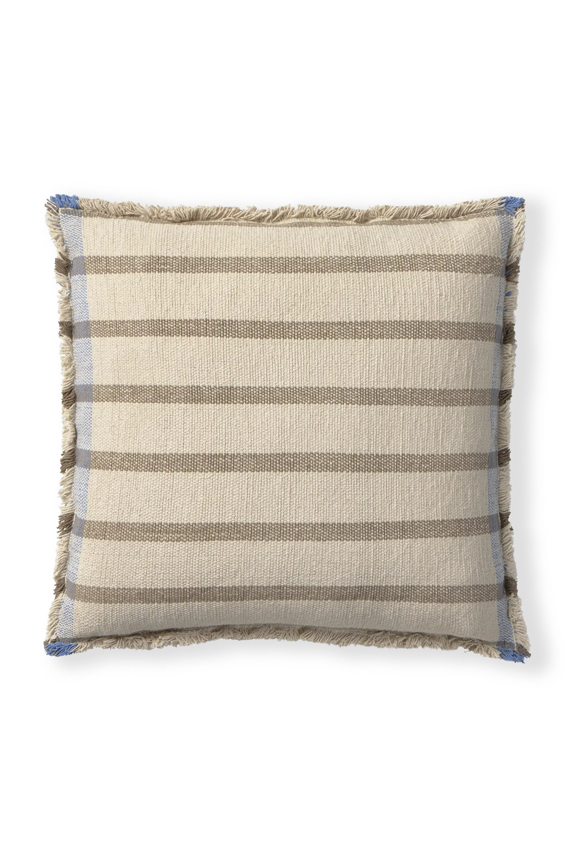 SQUARE CUSHION LINES BROWN