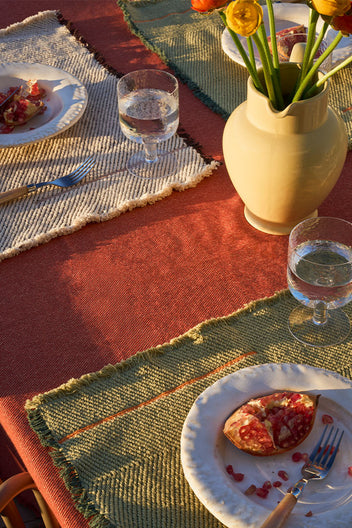 TABLECLOTH VERTICAL NEW TERRACOTA