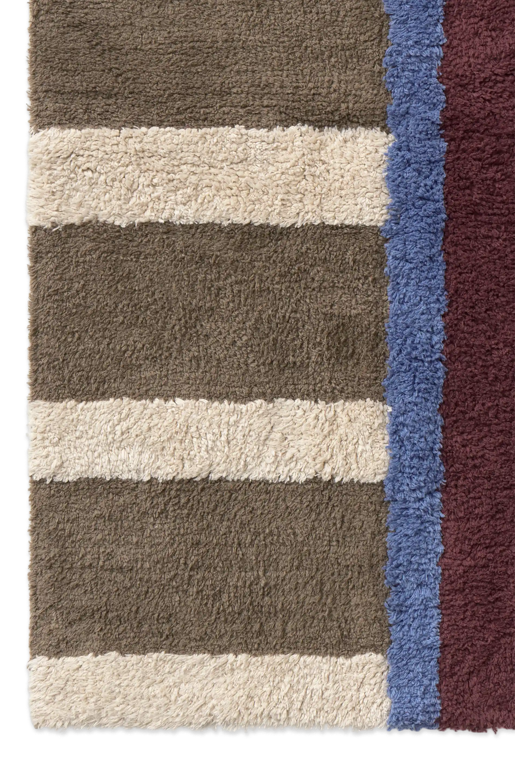 WASHABLE RUNNER RUG COLOR ON INDIGO BLUE