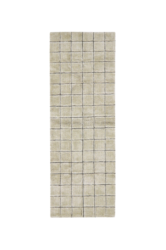 WOOL RUNNER RUG MOSAIC SANDSTONE