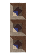 WOOL RUNNER RUG TESSERA BROWN