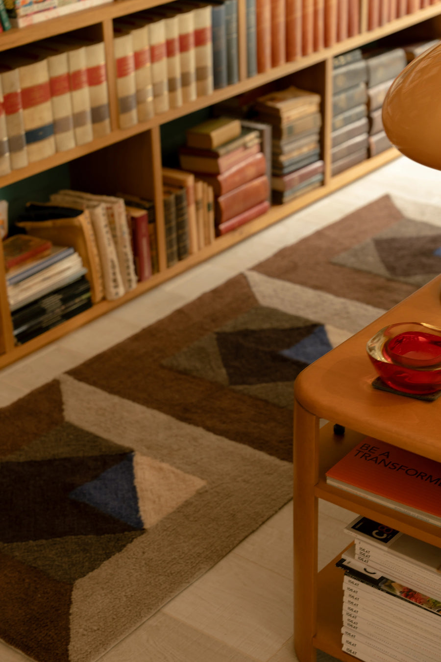 WOOL RUNNER RUG TESSERA BROWN