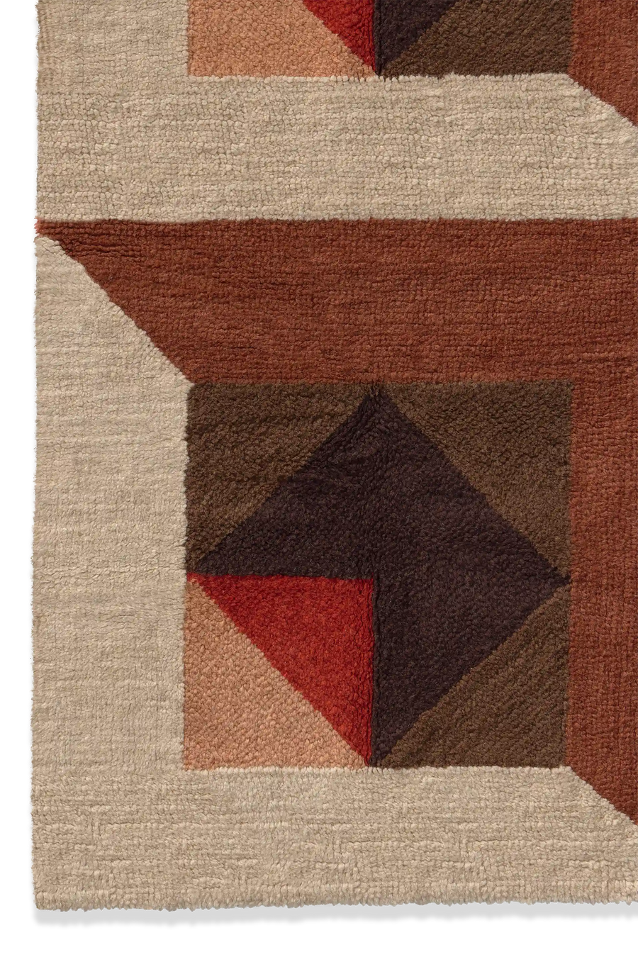 WOOL RUNNER RUG TESSERA RED