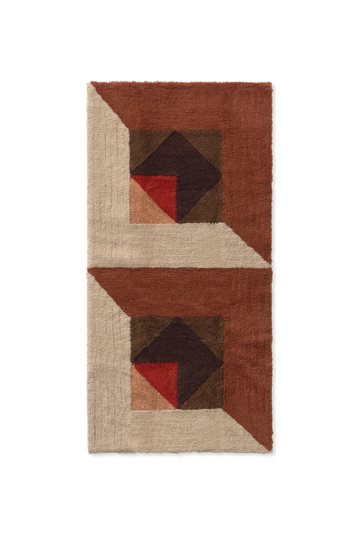WOOL RUG TESSERA RED SMALL