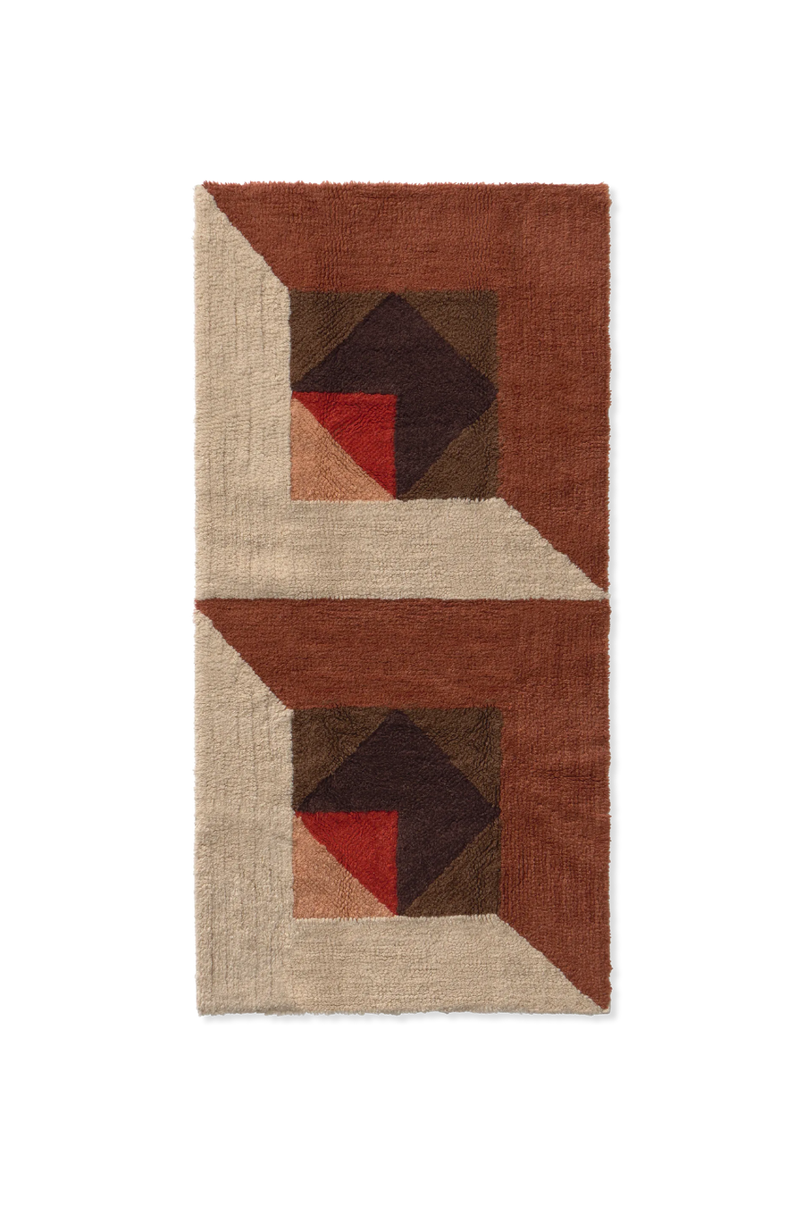 WOOL RUG TESSERA RED SMALL