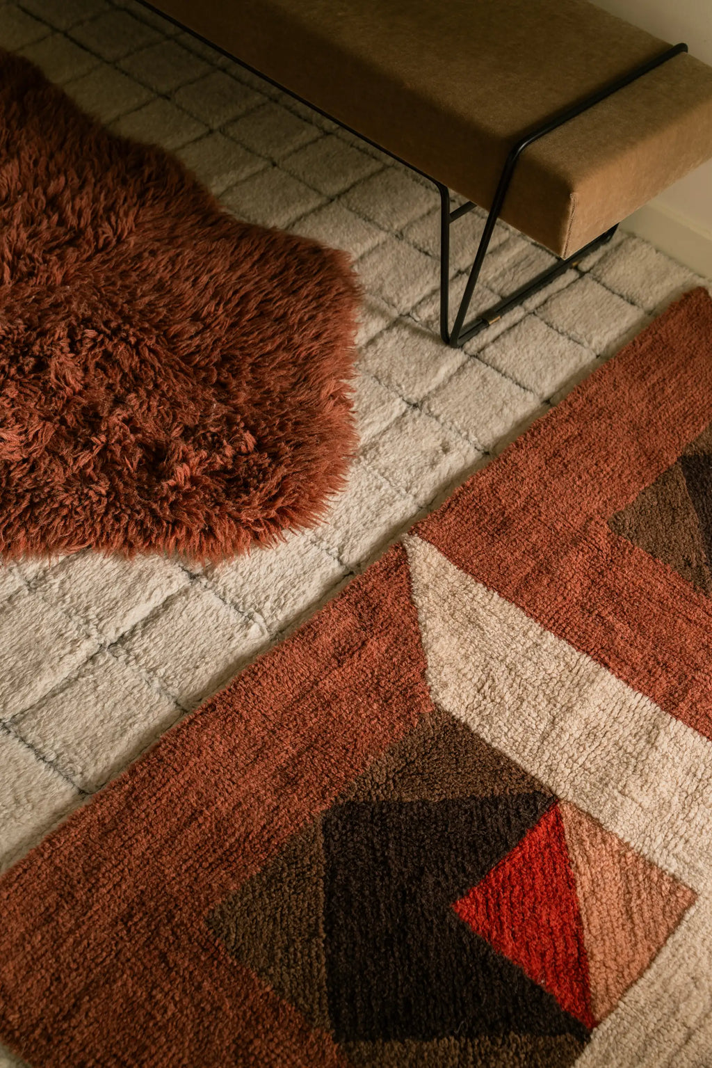 WOOL RUG TESSERA RED SMALL