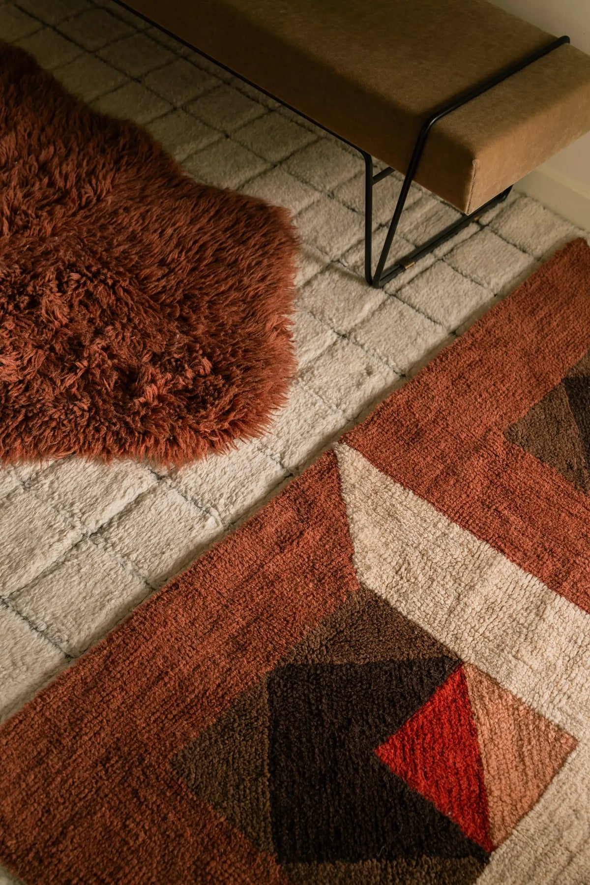 WOOL RUG TESSERA RED SMALL