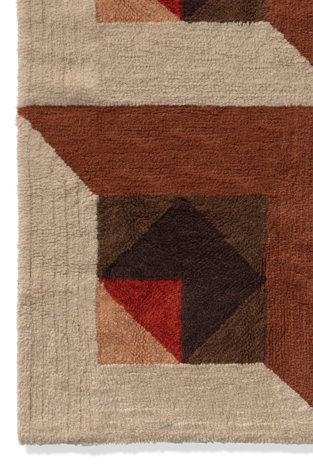 WOOL RUG TESSERA RED SMALL