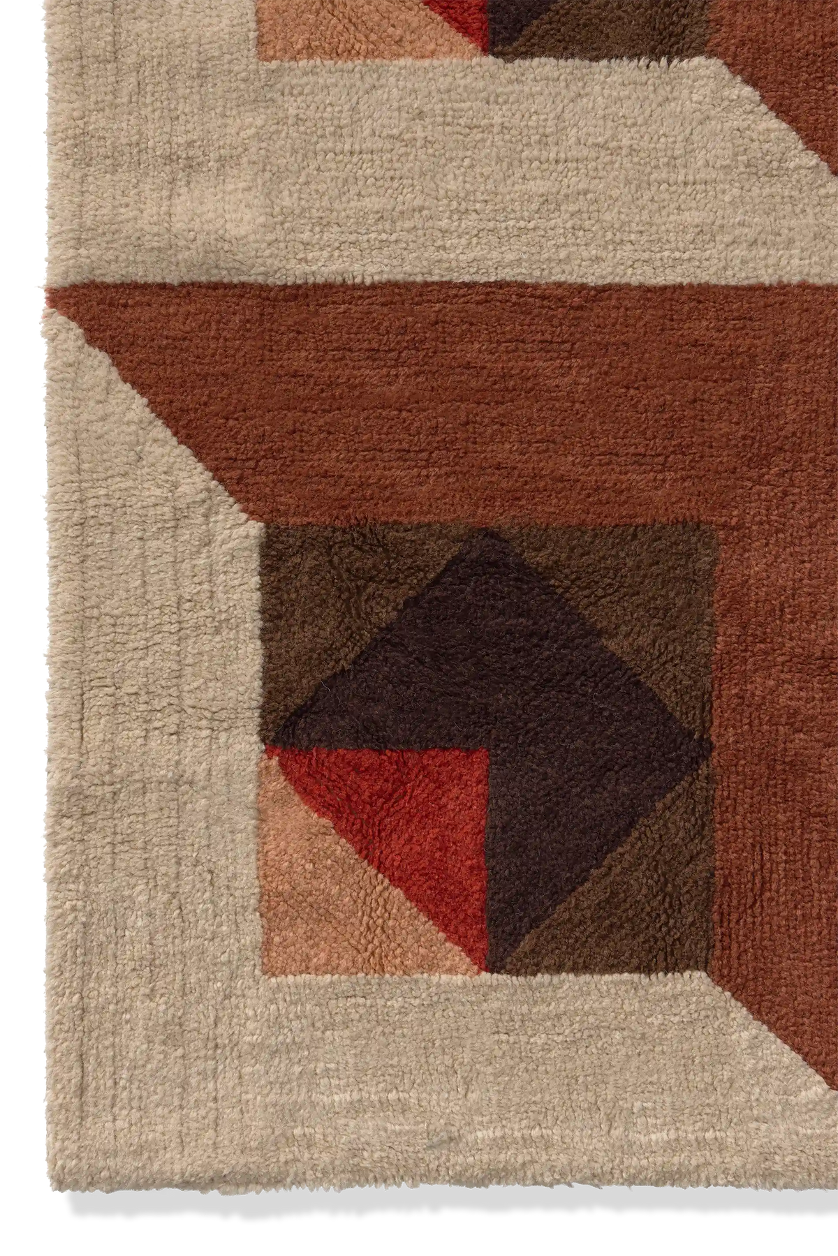 WOOL RUG TESSERA RED SMALL