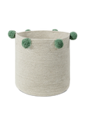 STORAGE BASKET BUBBLY NATURAL - GREEN