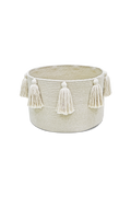 BASKET NEW TASSELS NATURAL
