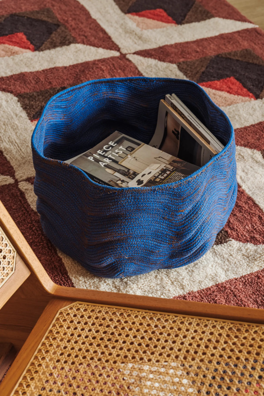 BASKET STONEWASHED WIDE BLUE