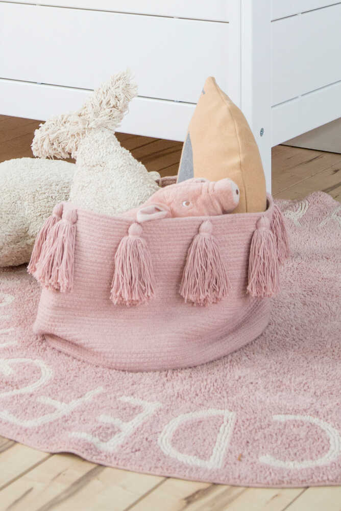 BASKET TASSELS PINK-Basket-Lorena Canals-2