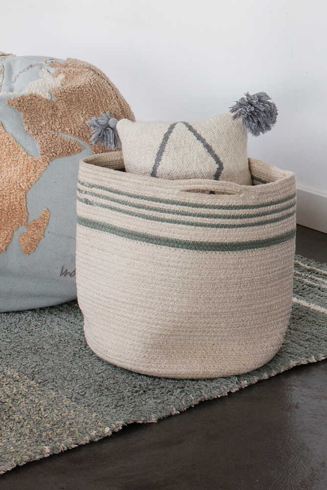 Lorena Canals フリンジバスケット Storage Basket Twin Vintage Blue – Lorena Canals | Official Website