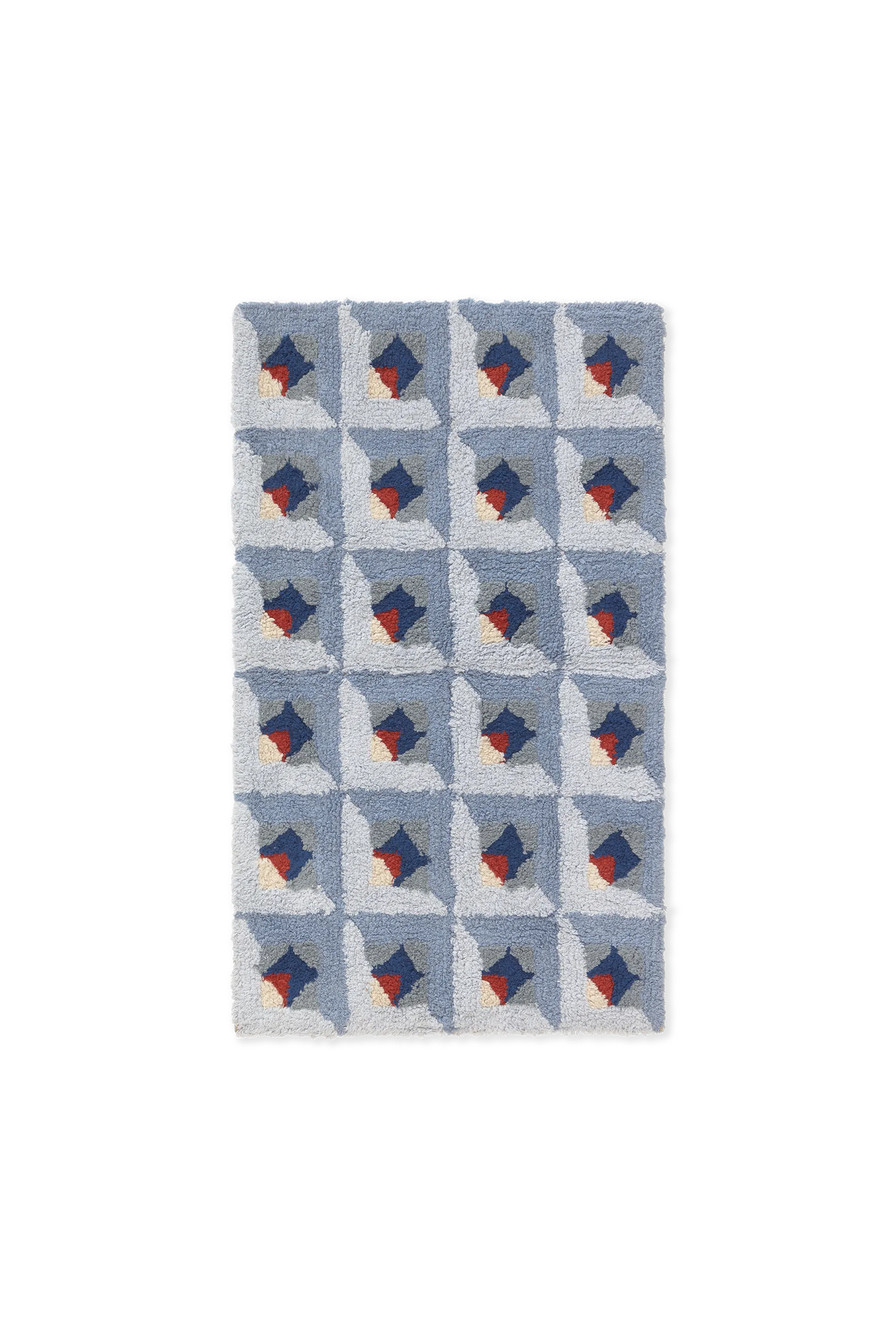 Bulgaria Pattern Easy BATHROOM COTTON RUG TESSERA BLUE – Lorena Canals | Official Website