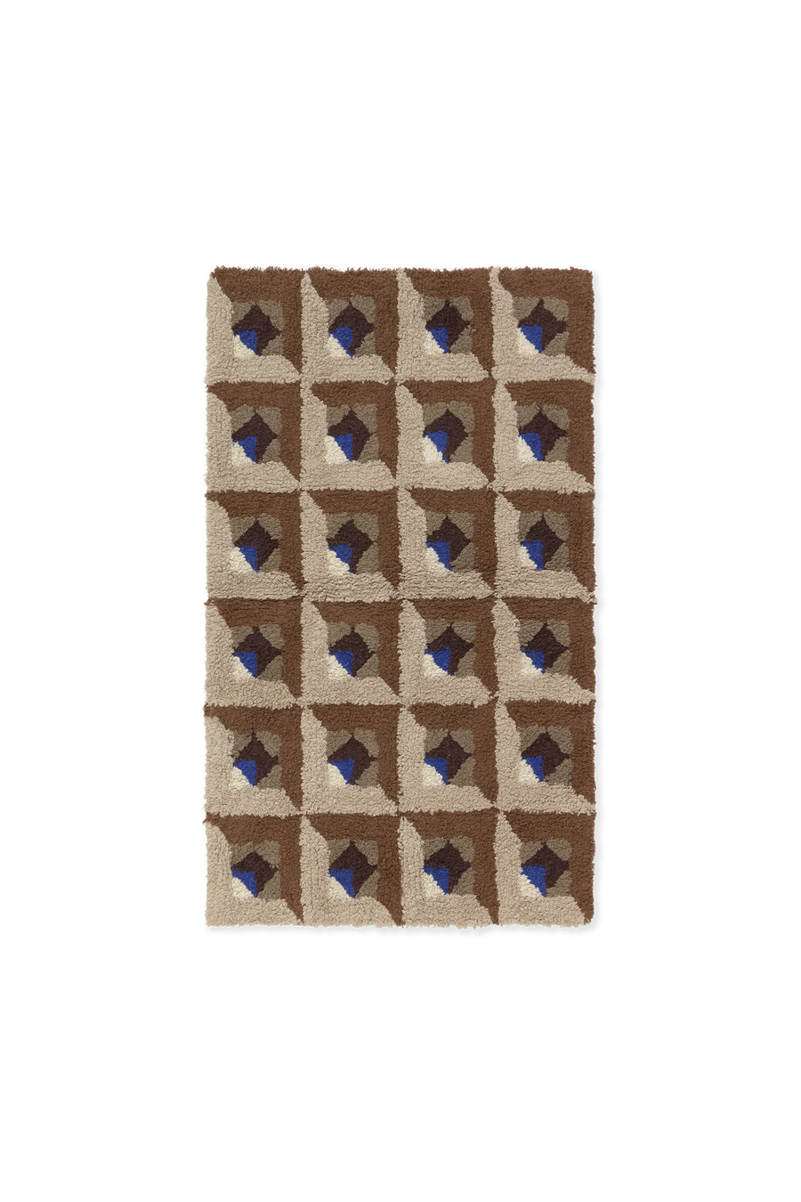 BATHROOM COTTON RUG TESSERA BROWN