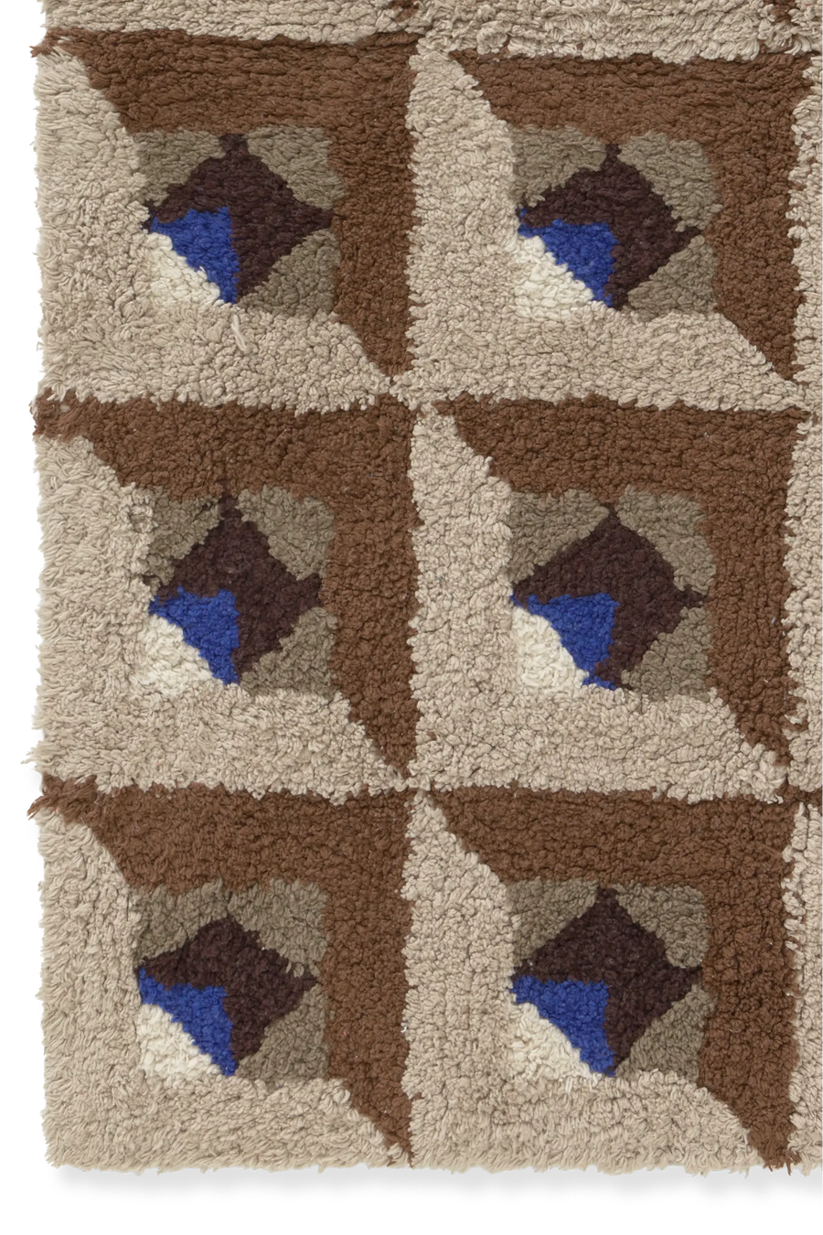 BATHROOM COTTON RUG TESSERA BROWN